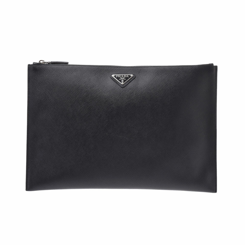 PRADA Black Saffiano Clutch Bag
